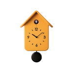 Horloge à coucou avec pendule "Home" - Ocre