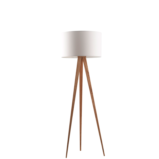 FLOOR LAMP TRIPOD WOOD WHITE - Zuiver