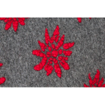 Plaid en laine gris/rouge edelweiss 145x200
