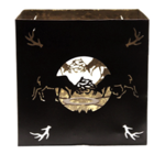 Abat jour  poser dcoupe cerfs - 15x15cm 