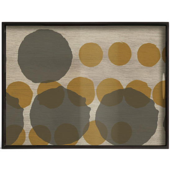 Plateau layered dots glass tray rectangulaire L - Ethnicraft