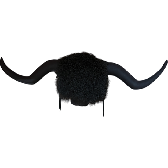 Trophée suédine Yack XXL Noir 120x55 cm - Maison Yak