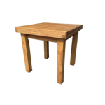 Table avec 2 allonges intégrées en pin finition ciré
