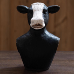 Déco buste patine noire Vache - Chehoma