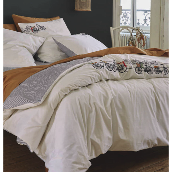 Housse de couette brodée Amsterdam - Sylvie Thiriez