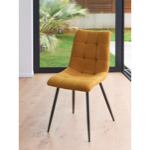 Chaise Angele - Tissu jaune paille