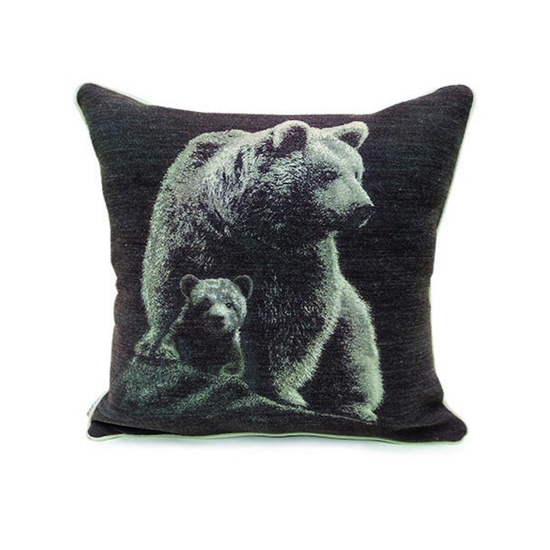 Housse de coussin Teddy 60x60 - Noir