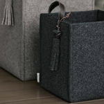 Corbeille rectangulaire feutre de laine naturelle - Catia Luca