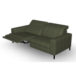 Canapé Fratino BB200 2RELAX électrique -Bultex/Pieds chène/Tissu Wembley Forest