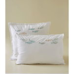 Taie d'oreiller brodée Au fil de l'Eau - Sylvie Thiriez