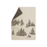 Savona Plaid velours Paysage de Neige Écru - 150x200
