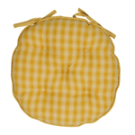 Galette de chaise Campagne Jaune D40 - Comptoir de Famille