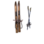 Paire de skis 90 et batons skis dim 90 cm et 55 cm