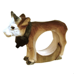 Rond de serviette petite vache en bois sculpt