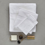 Gant de toilette ponge unie Blanc - 15x21 - Sylvie Thiriez