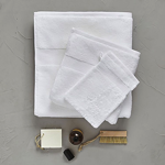 Gant de toilette ponge unie Blanc - 15x21 - Sylvie Thiriez 