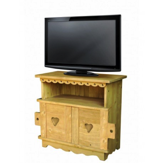 Meuble TV Savoyard 2 portes ciré 