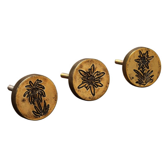 Set de 3 boutons de porte Edelweiss - Chehoma