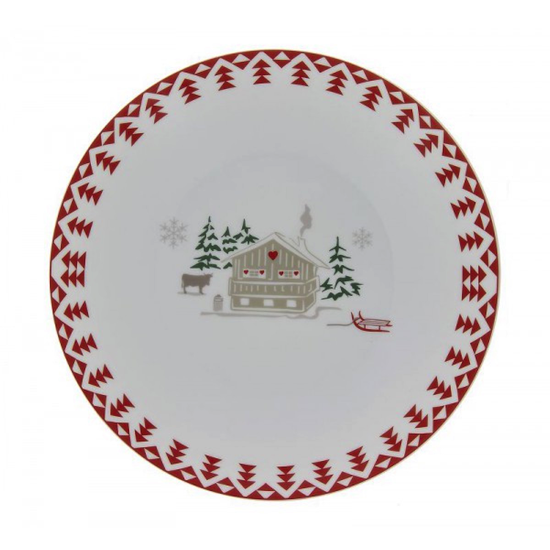 Assiette plate en porcelaine - Les confins