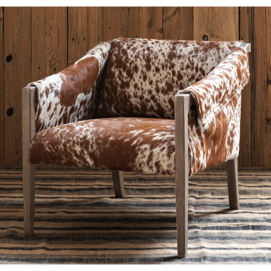 Fauteuil vache brune Rochebrune - Chehoma