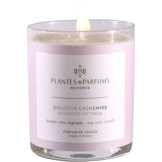 Bougie végétale parfumée 180g - Douceur Cachemire