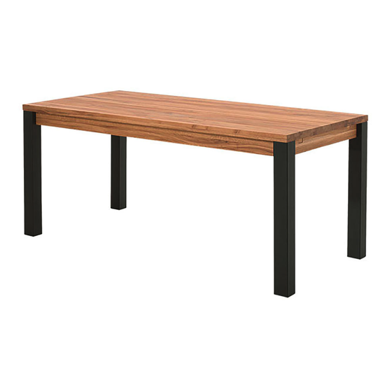 Table Catane en 180 cm chêne massif et métal  - CATATA 180 - Casita