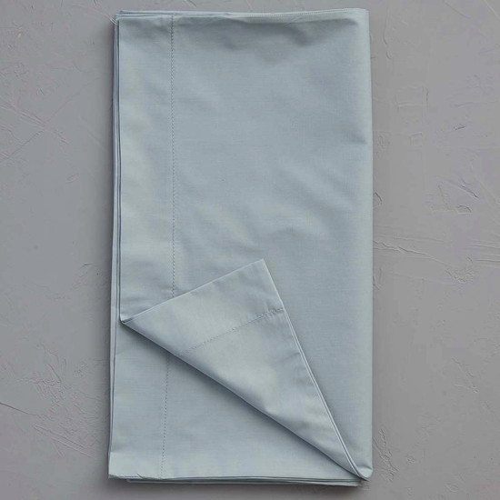 Taie de traversin percale unie Bleu Givre - 43x185 - Sylvie Thiriez