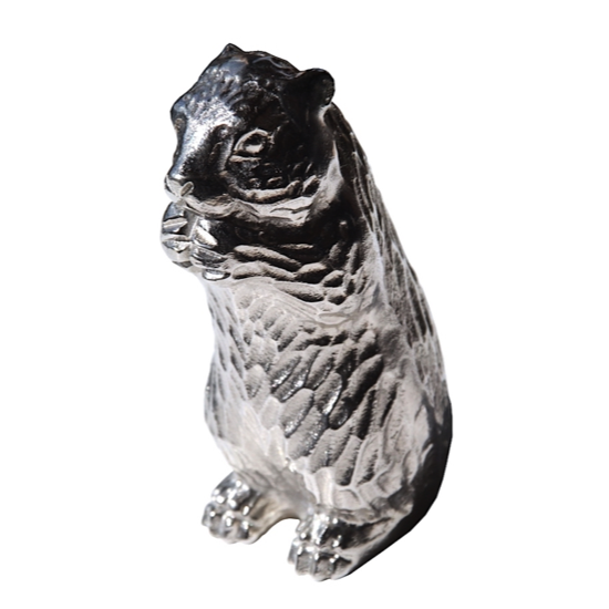 Figurine aluminium marmotte