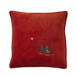 Housse de coussin polaire 45x45 Passe-Montagne Orange - Sylvie Thiriez