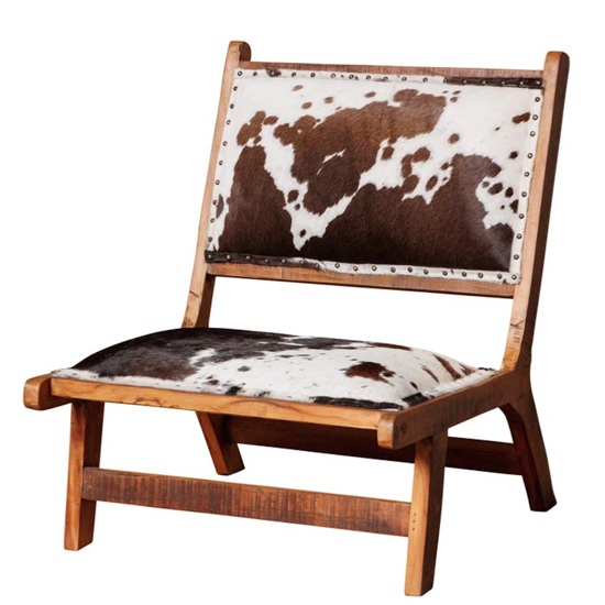 Fauteuil Cheyenne en peau de vache - Chehoma