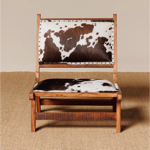 Fauteuil Cheyenne en peau de vache - Chehoma