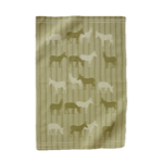 Torchon jacquard 50x70 RDV au pré vert - Sylvie Thiriez