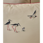 Drap plat brodé Marée basse - Sylvie Thiriez