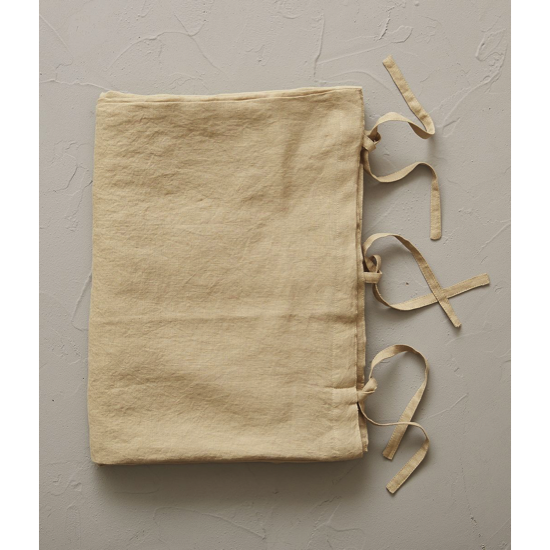 Housse de couette lin Stone Washed Beige Malt - Sylvie Thiriez