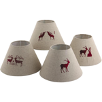 Abat jour à poser cerfs rouges - Ø22,5 cm