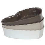 Plat coeur Charlotte Gris Ø24cm - Côté Table