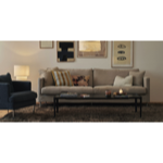 Canapé IMPULSE EU LUX 3 places déhoussable avec velcro tissu king cat 1 numero 3 pieds metal noir 