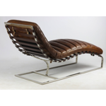 Chaise longue New York en cuir de vachette