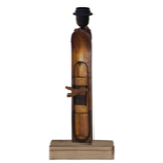 Pied de lampe simple collection COP'OW avec petits skis en bois 
