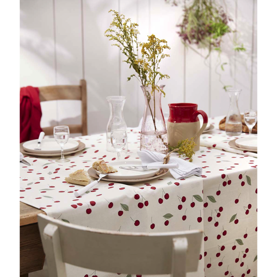 Nappe enduite Cherries - 170x250 - Sylvie Thiriez