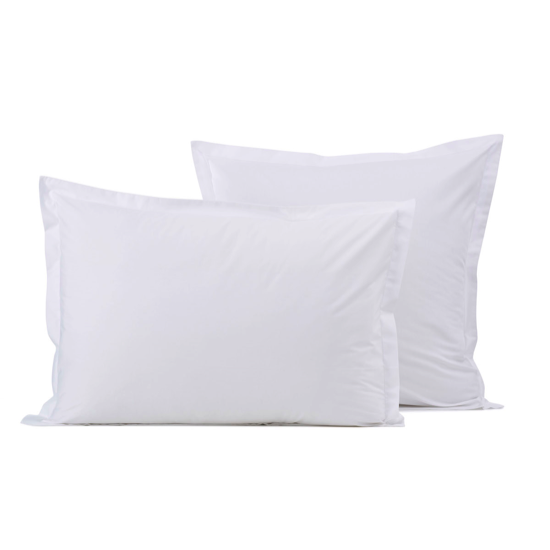 Taie percale unie Blanc - Sylvie Thiriez