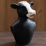 Déco buste patine noire Vache - Chehoma