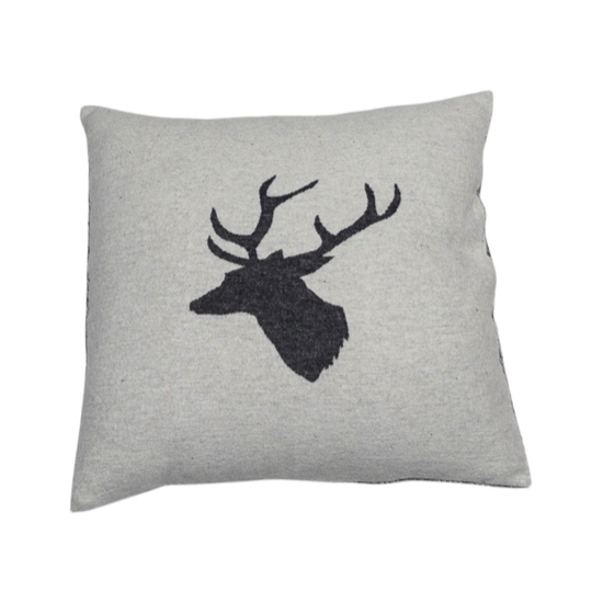 Silvretta Housse de coussin Cerf 50x50 - Gris fumée