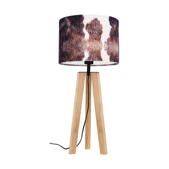 Bovino table lamp Walnut stained pine