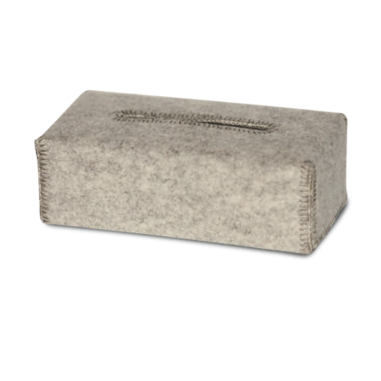 Boîte à mouchoirs en feutre de laine naturelle Alpen - Catia Luca
