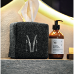 Boîte à mouchoirs en feutre de laine naturelle Ski - Catia Luca