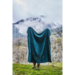 Plaid polaire brodé Passe-Montagne Bleu - Sylvie Thiriez