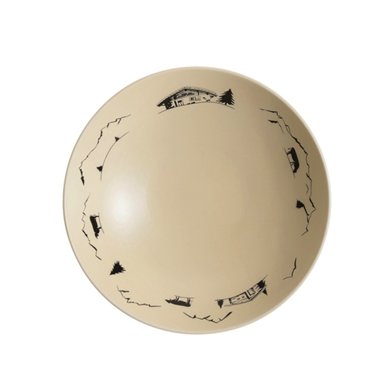 Assiette calotte Montagne en porcelaine