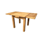 Table avec 2 allonges intégrées en pin finition ciré