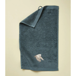 Éponge brodée L'Envol bleu fumé - Sylvie Thiriez